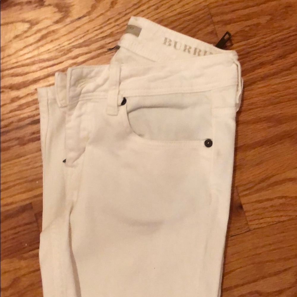 White Burberry jeans